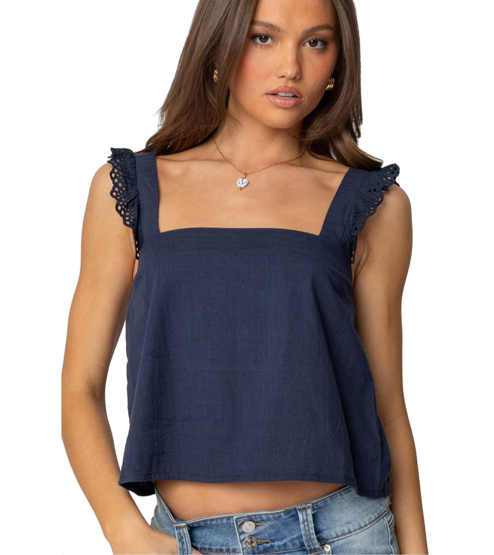 Женский топ Edikted Viviana Linen Look