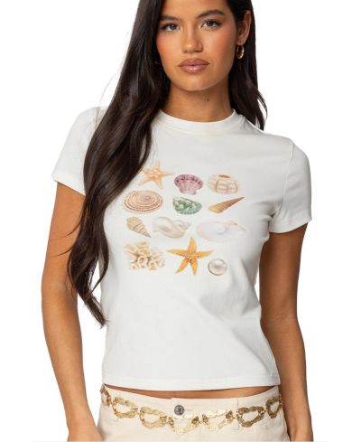 Женская футболка Edikted Seashells Graphic T Shirt