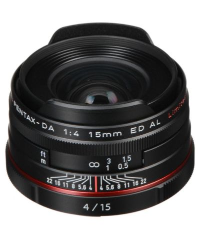 Объектив Pentax SMCP-DA 15mm f/4 ED AL HD для DSLR камер, черный