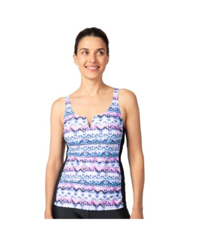 Free Country Women's Notch Front Tankini Top