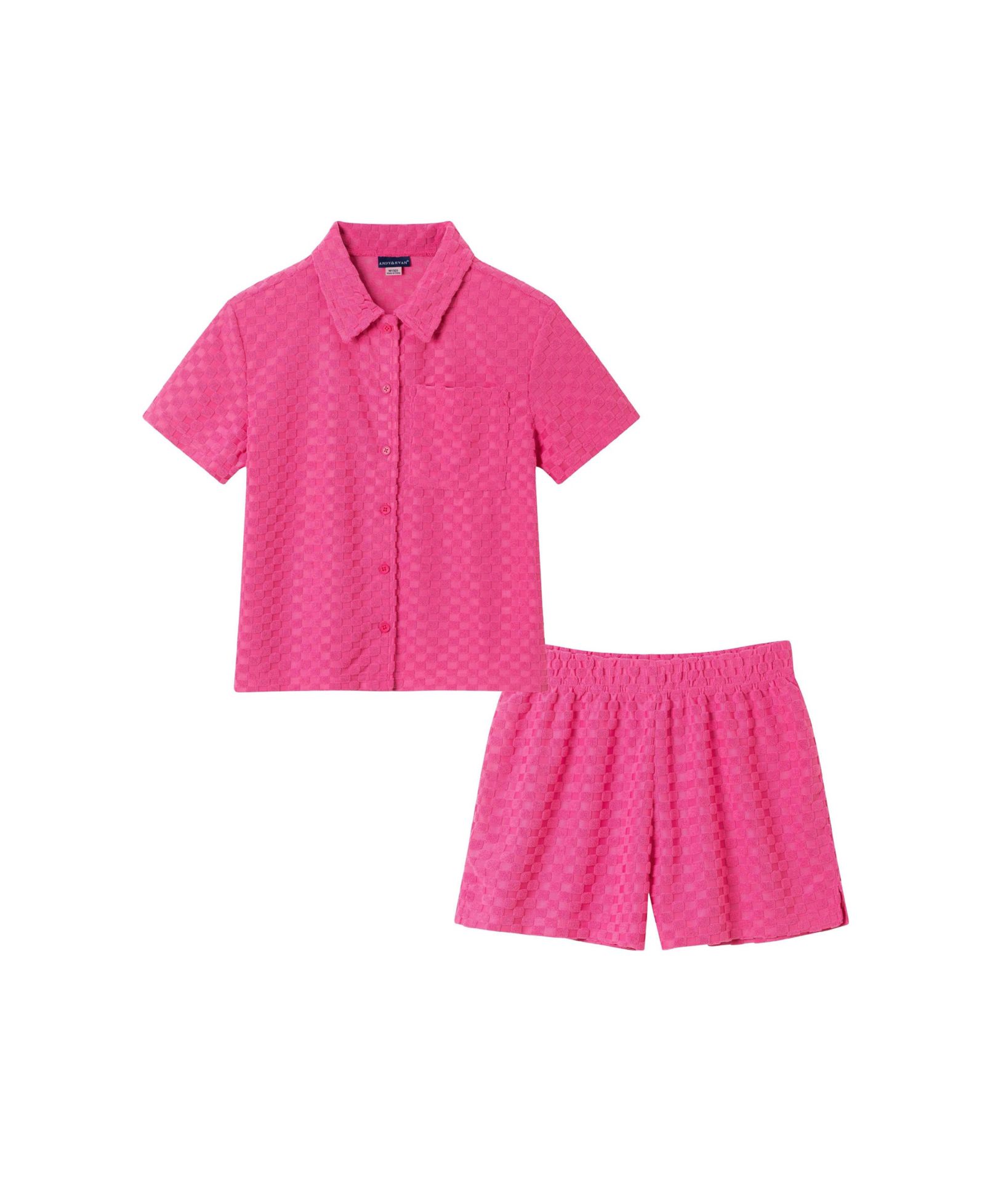 Комплект Andy & Evan Big Girls Toddler/Child Terry Button Up