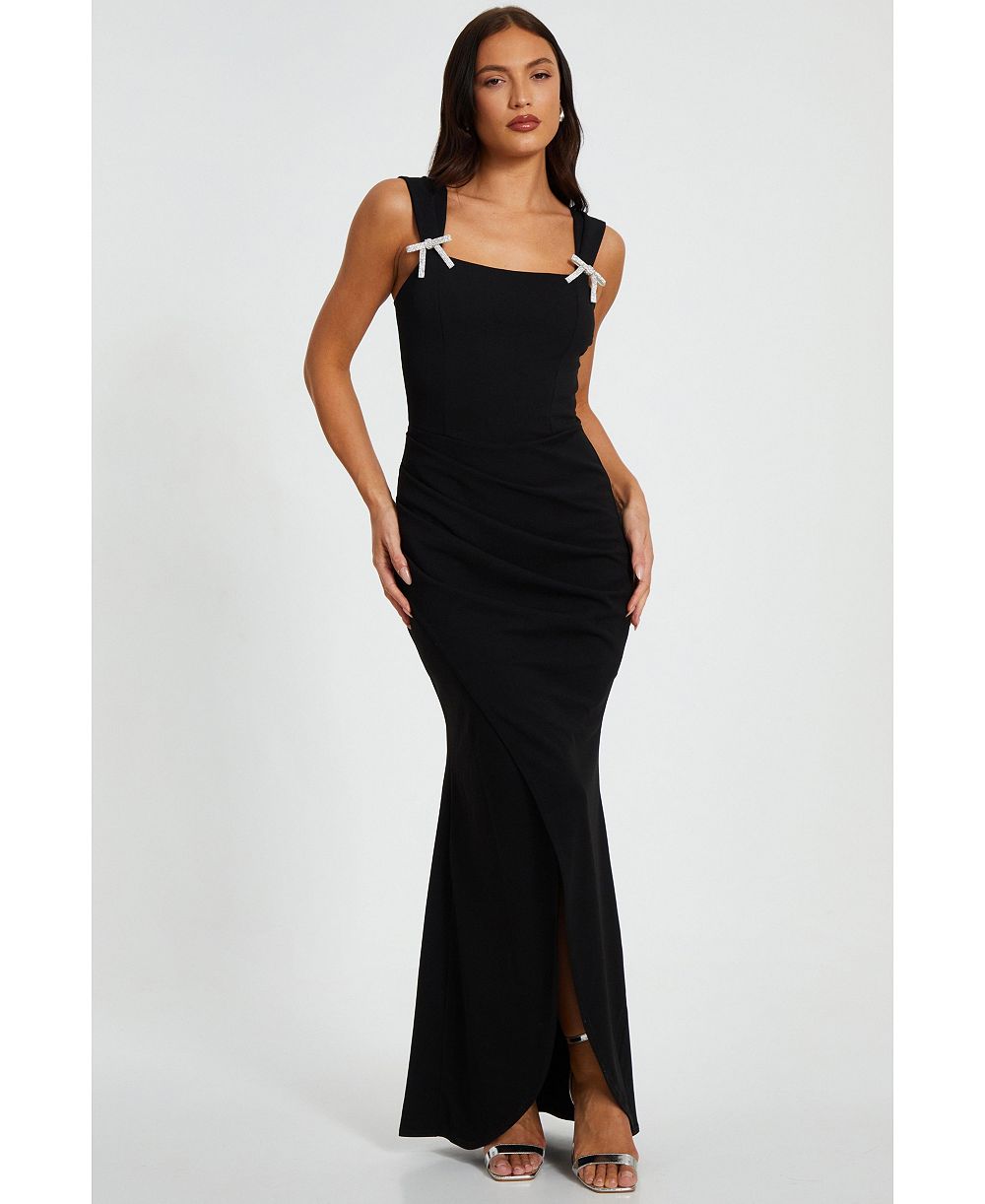 Женское платье QUIZ Bow Wrap Maxi