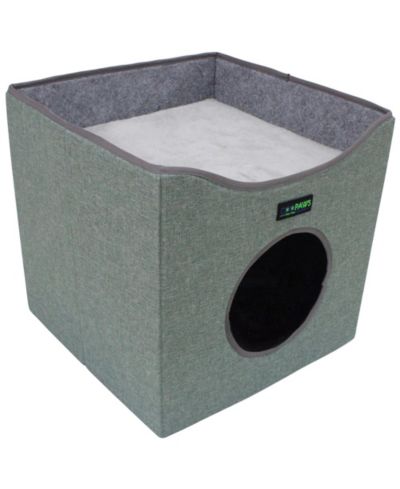Foldable Cat Condo: Sage Green