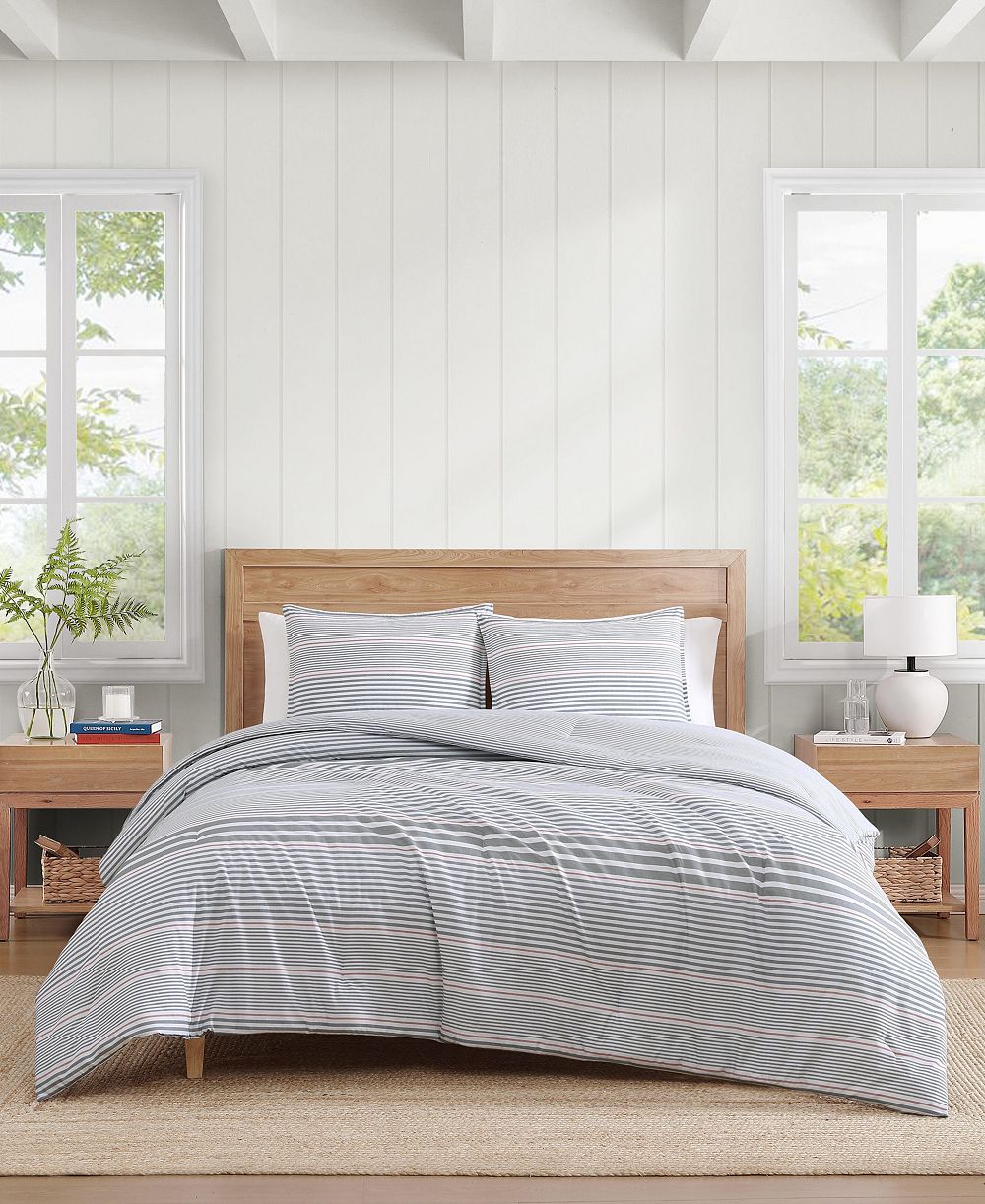 Tommy Hilfiger Danbury Stripe Cotton 3-Pc. Comforter Set, Full/Queen