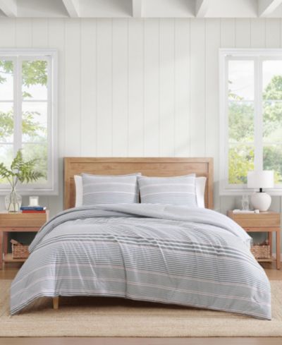 Комплект из 3-х предметов Tommy Hilfiger Danbury Stripe Cotton Duvet Cover Set, King