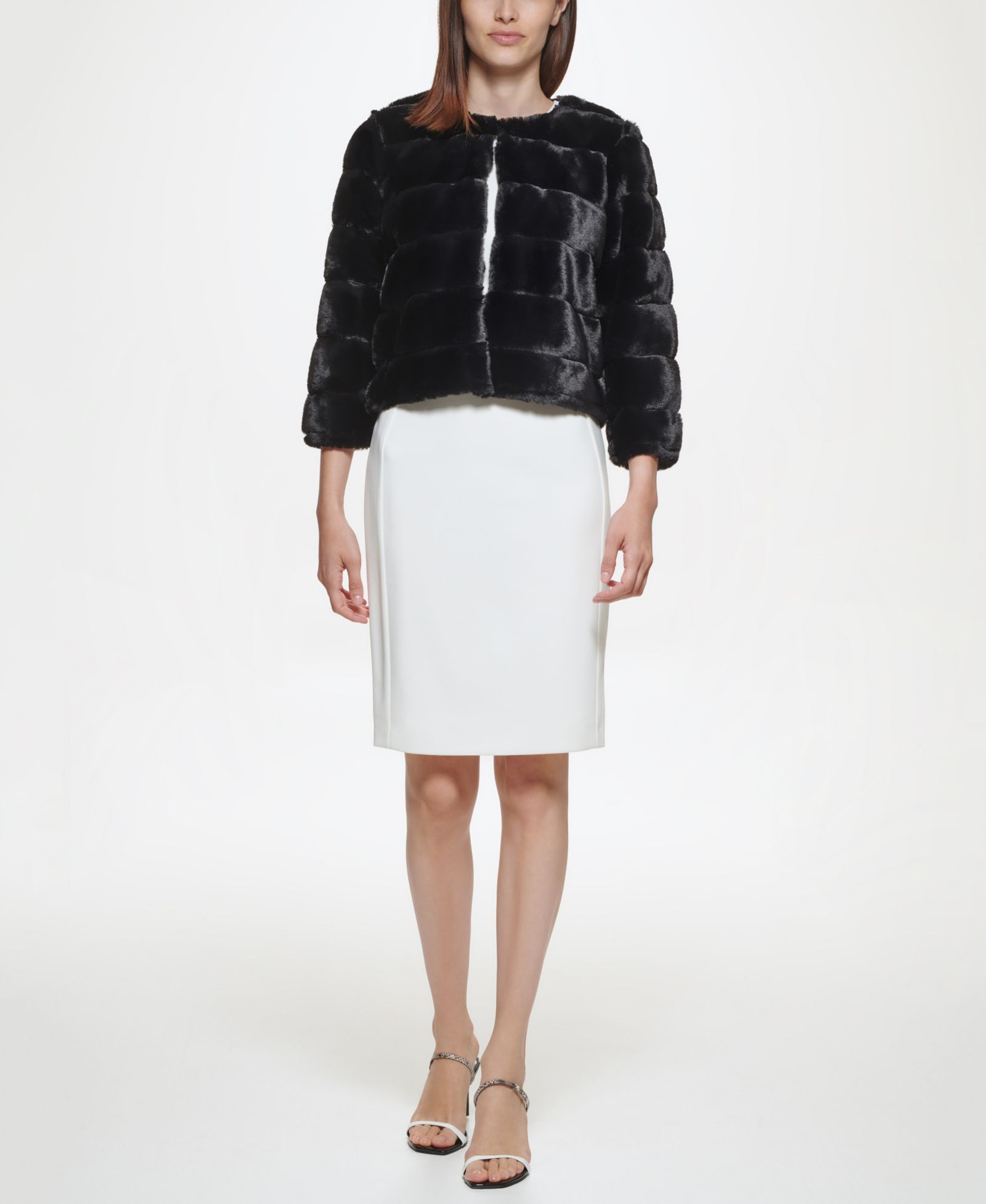 Calvin Klein Women's Textured Long Sleeve Cardigan Sweater
