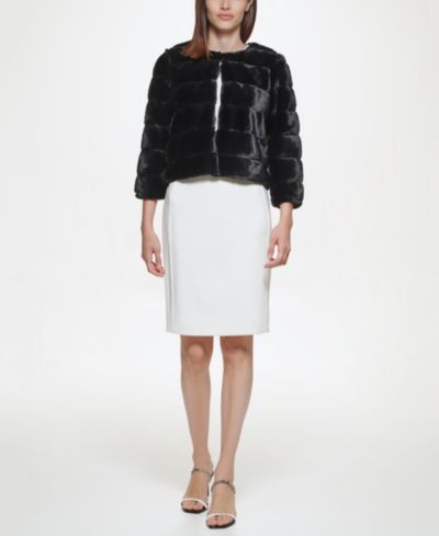 Calvin Klein Women's Textured Long Sleeve Cardigan Sweater