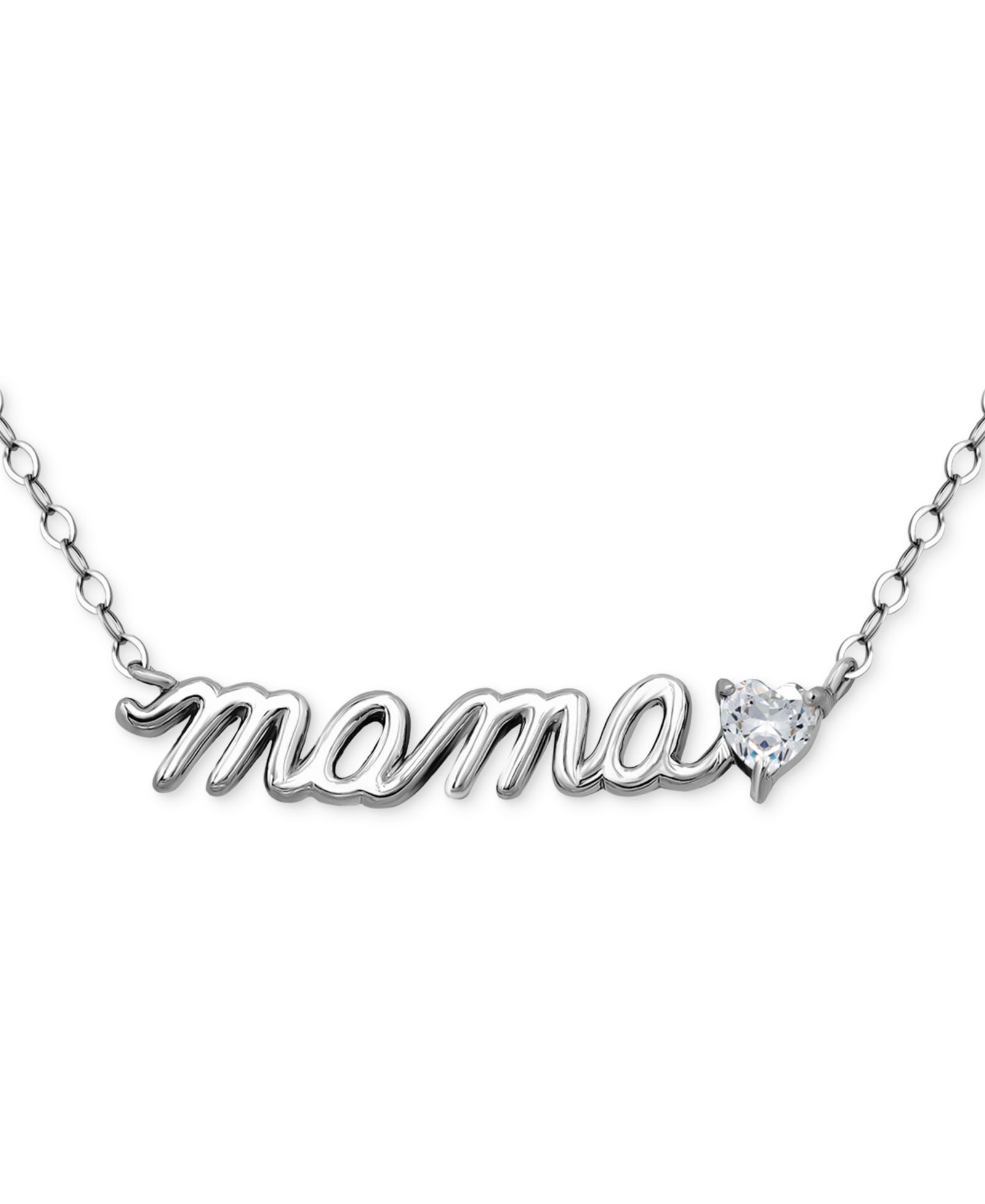 Подвеска-ожерелье Giani Bernini Cubic Zirconia Mama Script из стерлингового серебра с напылением 18k Gold, 16" + 2" удлинитель