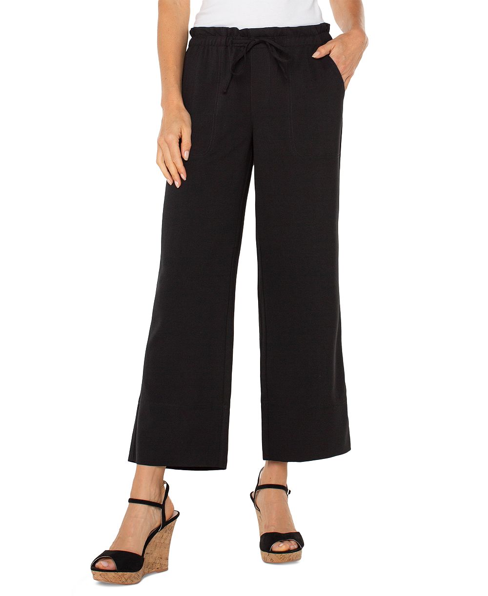 Liverpool Los Angeles Women's Pull-on Wide-Leg Crop Pants