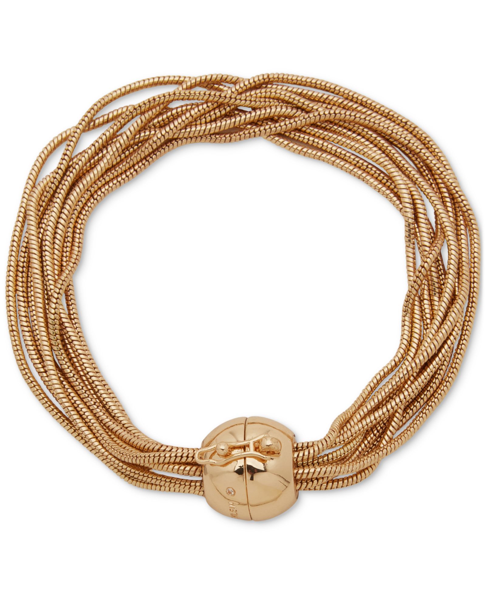 Anne Klein золотистый многорядный браслет с магнитным замком