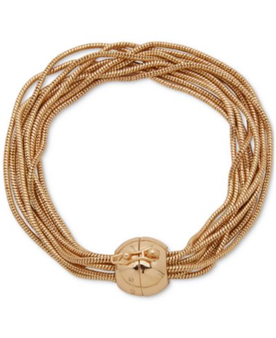 Anne Klein золотистый многорядный браслет с магнитным замком