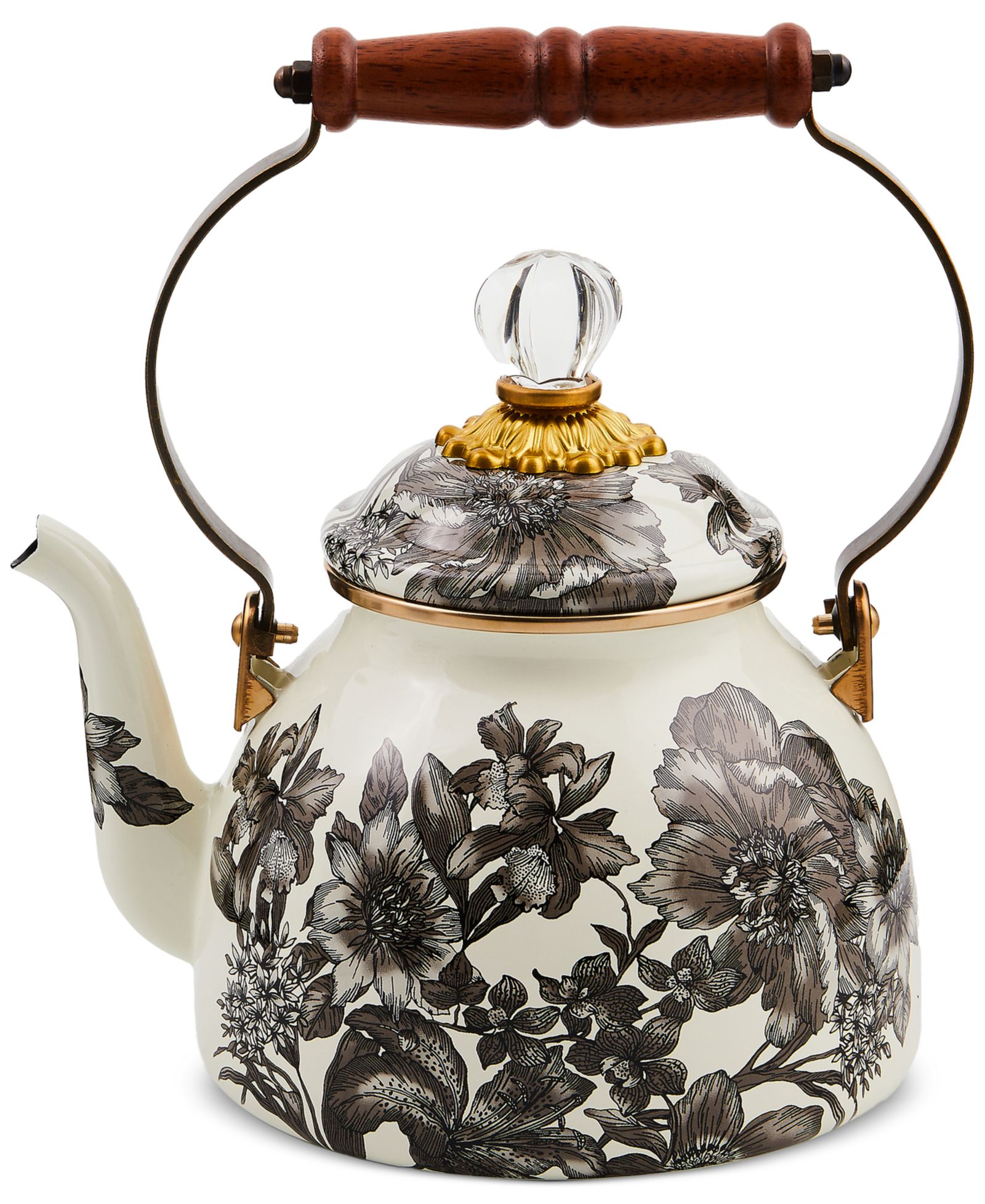 Чайник Mackenzie-Childs Sterling English Garden 2-Qt.