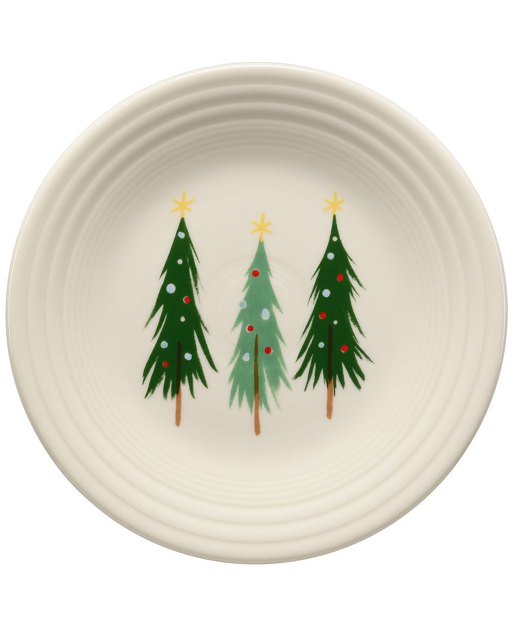 Тарелка для ланча Fiesta Jolly Christmas Three Trees Classic Rim