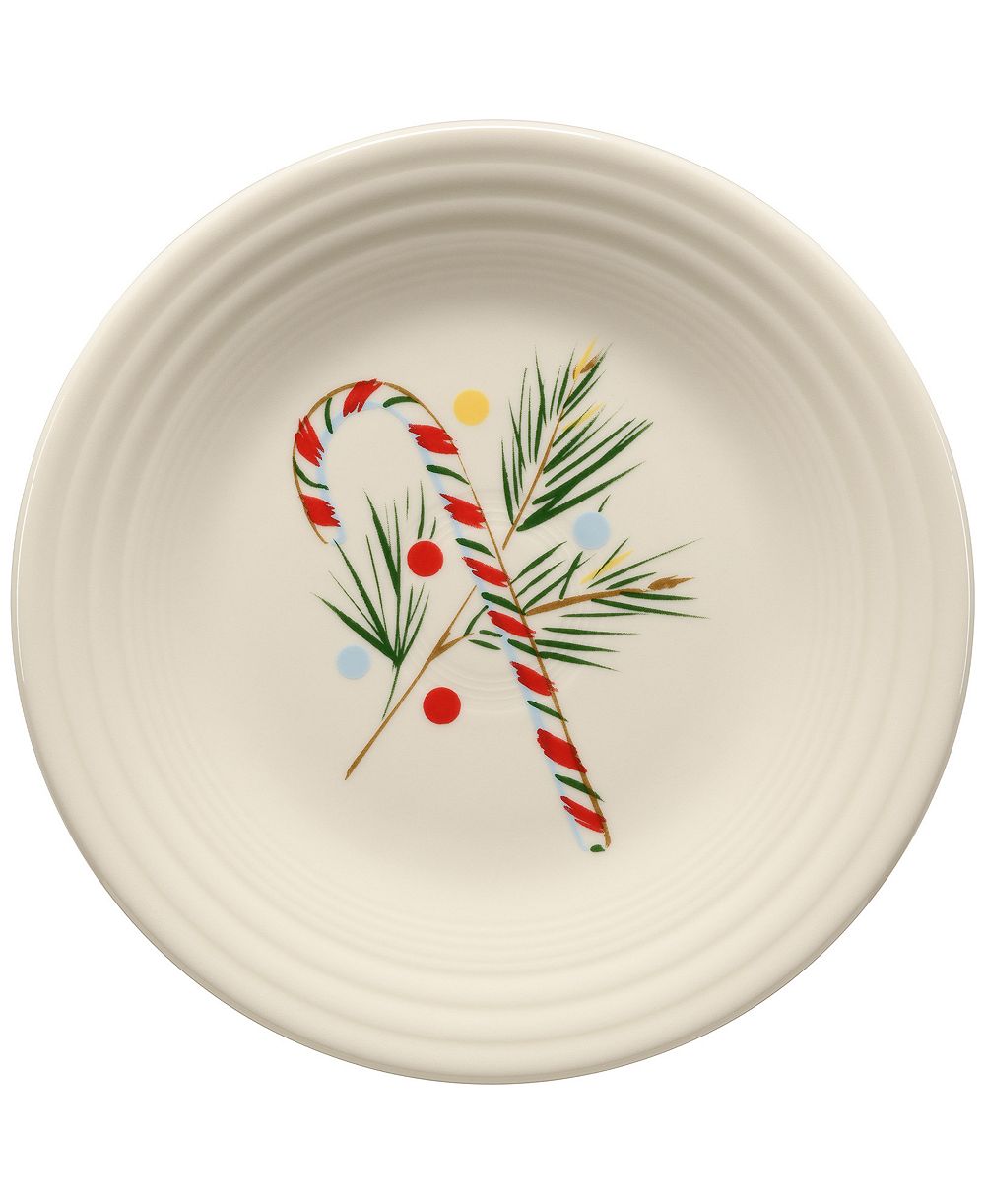 Тарелка для ланча Fiesta Jolly Christmas Candy Cane Classic Rim