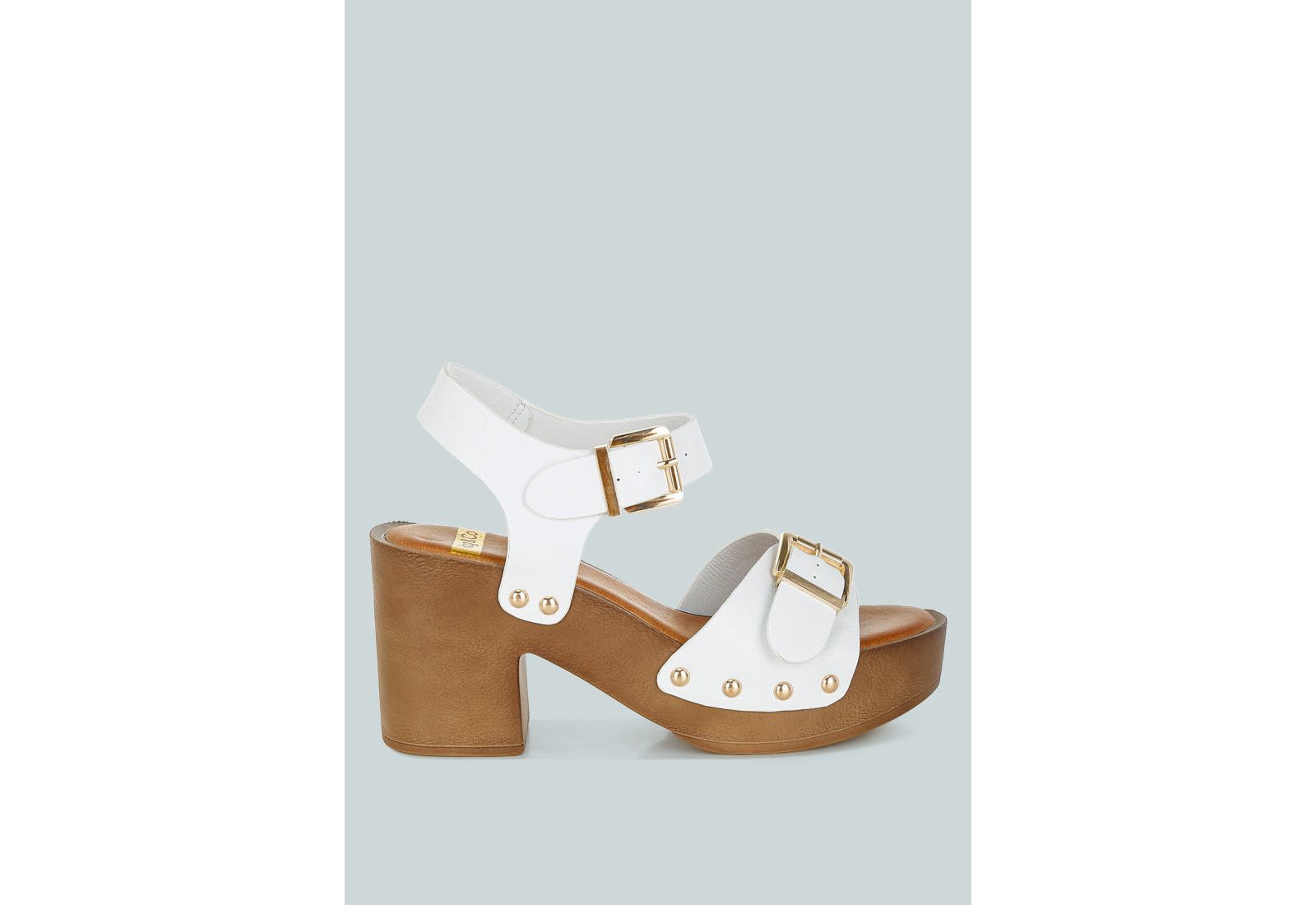 Rag and Co Womens Ompasa Genuine Leather Clog Sandals