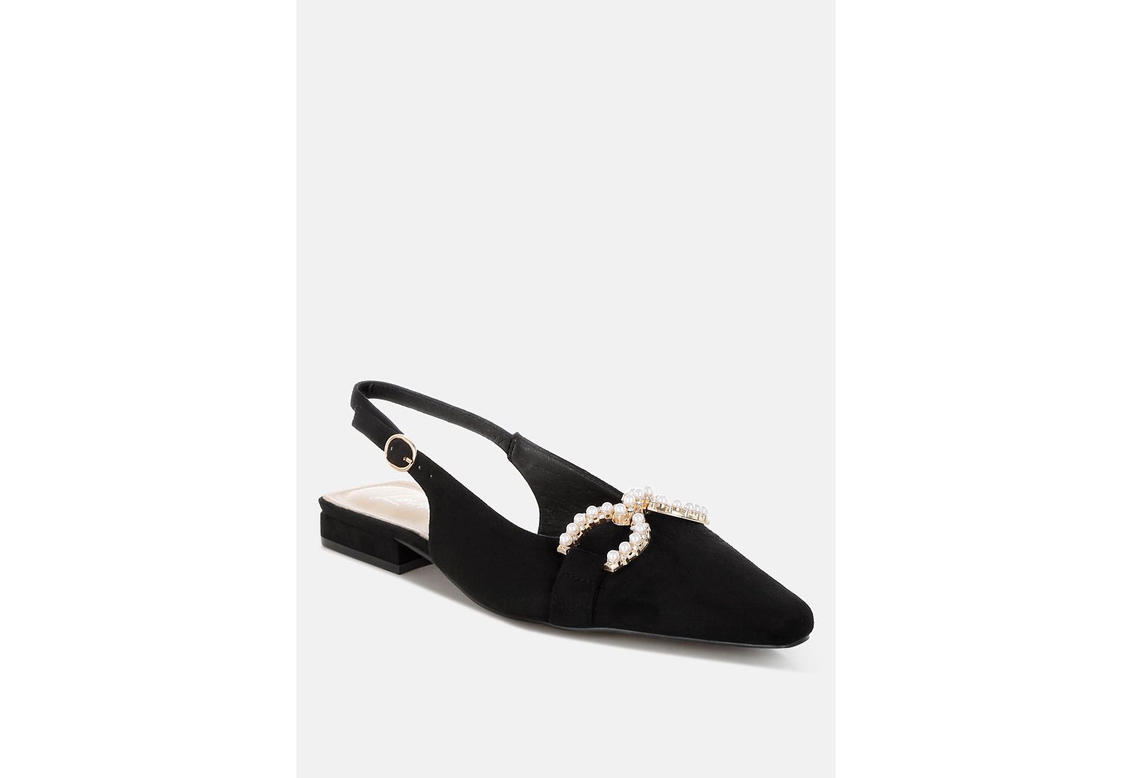 London Rag Women's Salova Pearl-Studded Horsebit Flats