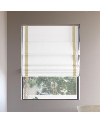 Olander Black Ribbon Border 100% Blackout Cordless Roman Shade