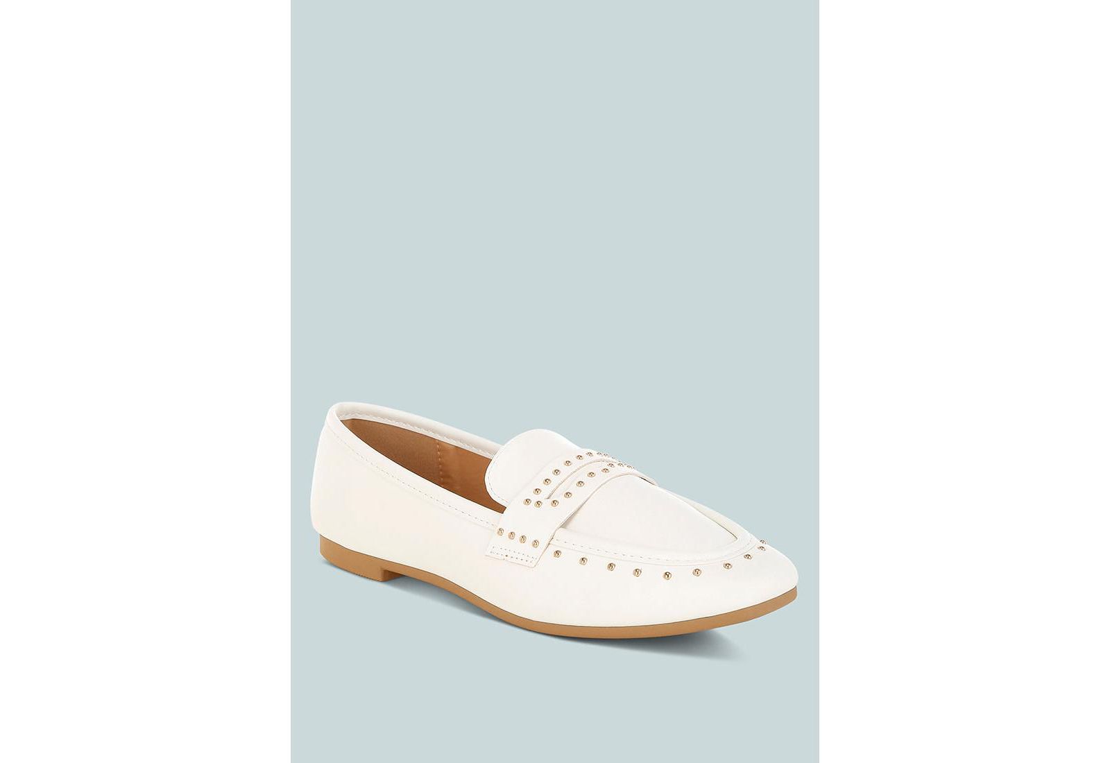 London Rag Women's Dorlina Studded Faux Leather Loafers