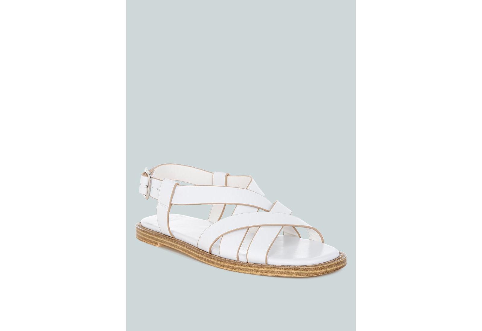 Kapaka Real Leather Flat Gladiator Sandals