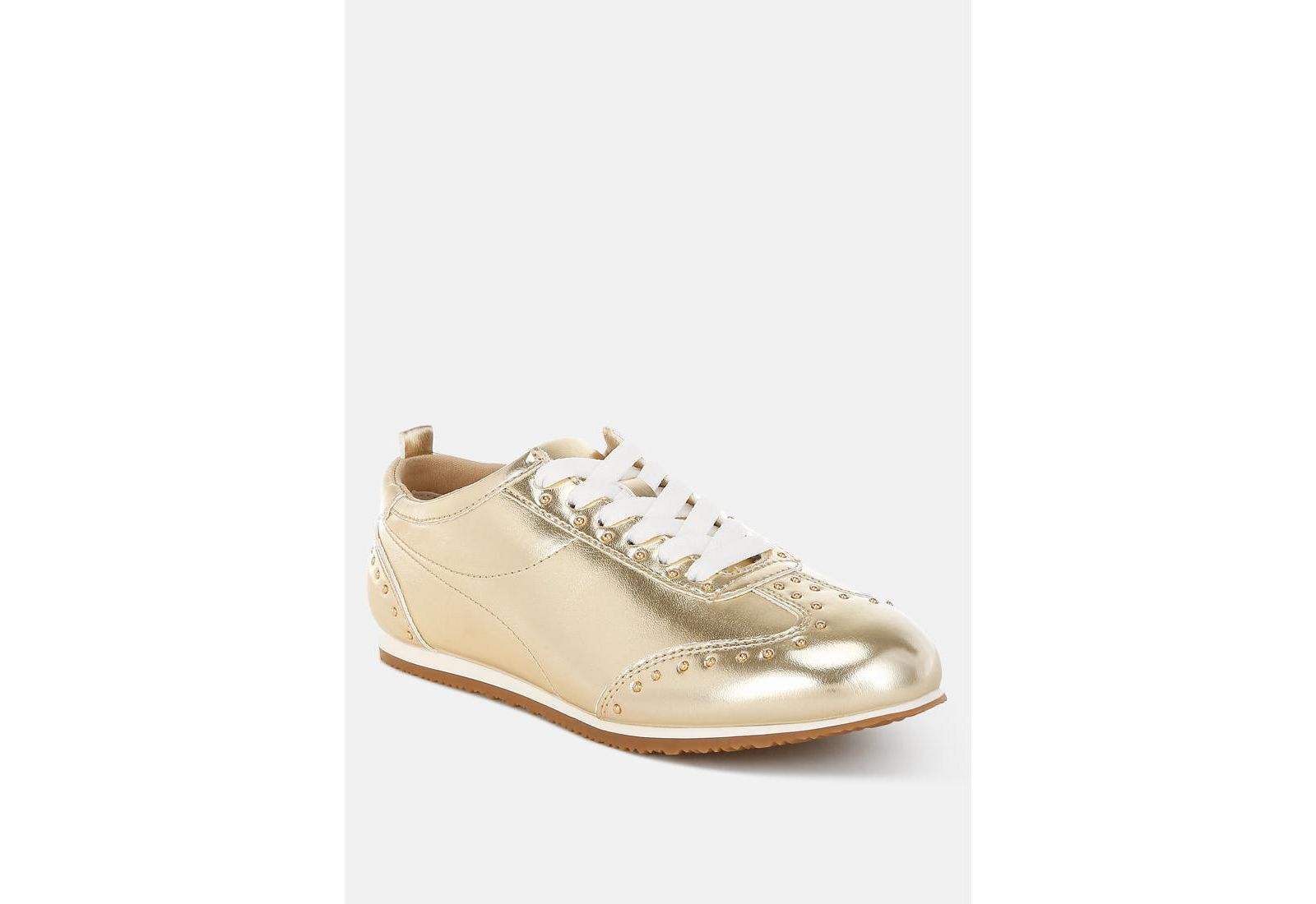Кеды Rag and Co Womens Yorika Studded Metallic Pleather