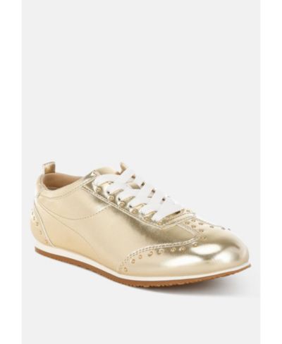 Кеды Rag and Co Womens Yorika Studded Metallic Pleather