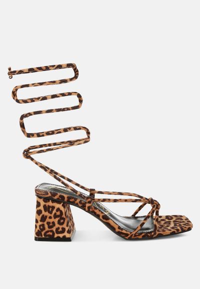 London Rag Женские туфли на каблуке Piani Leopard Print Square Toe