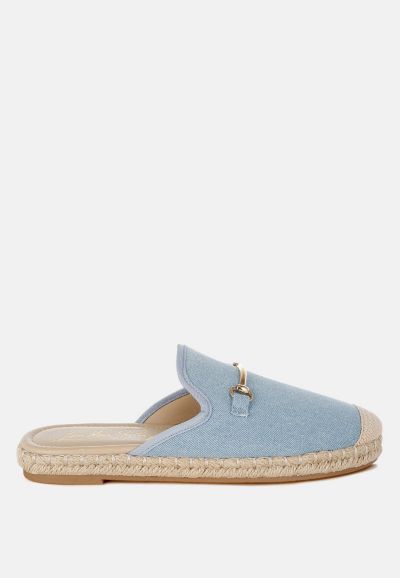 London Rag Women's Midori Denim Slip-On Mules