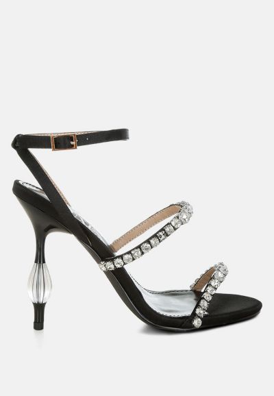London Rag Womens Aragon Diamante Embellished Fantasy Heel Sandals