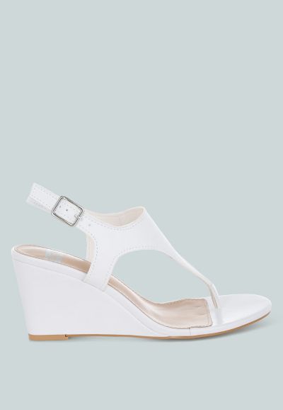 Rag & Co Women's Wami Real Leather Wedge Heel Sandals
