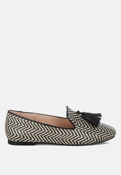 Rag & Co Женские лоферы Dara Raffia с деталями-кисточками