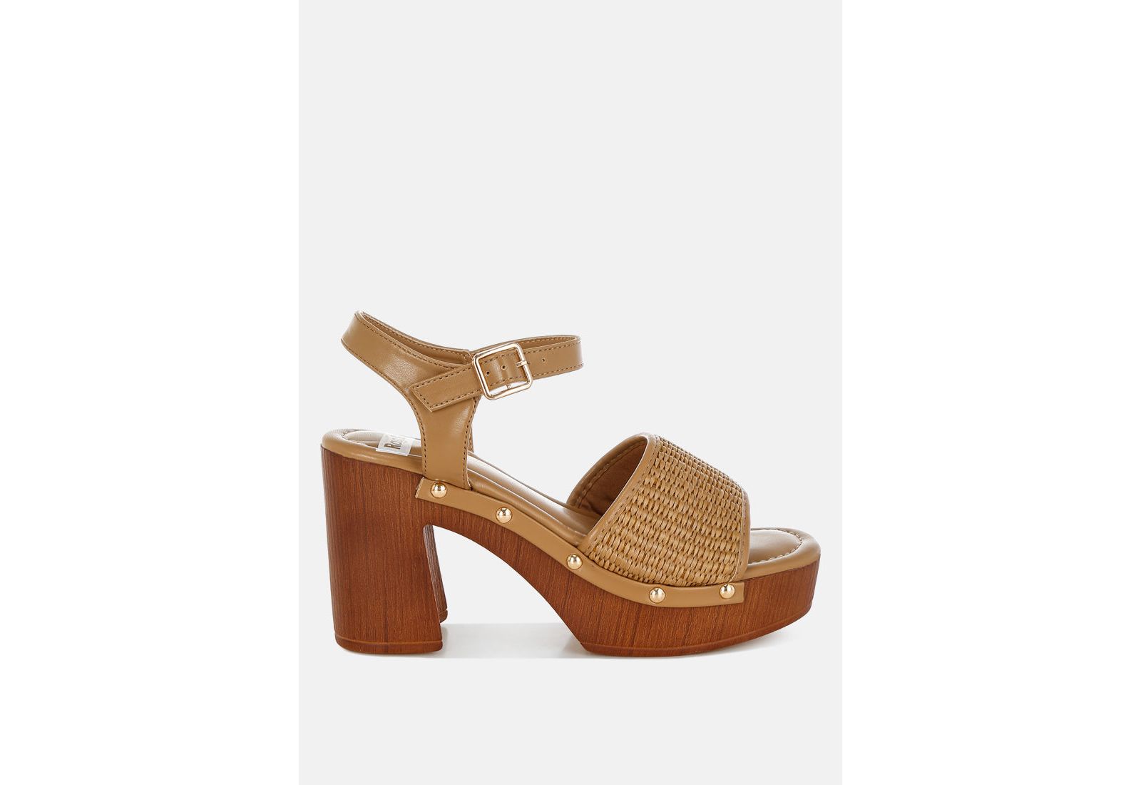 Rag and Co Womens Mazaro Raffia Chunky Sandals