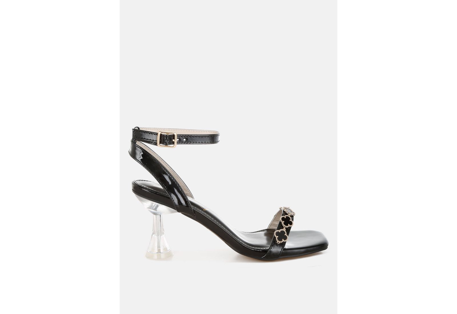 London Rag Womens Ebina Charm Detail Spool Heels
