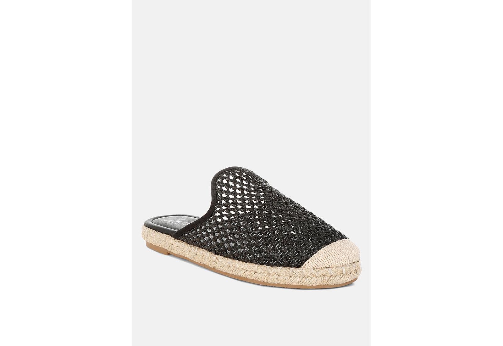 London Rag Nongai Raffia Espadrilles Mules