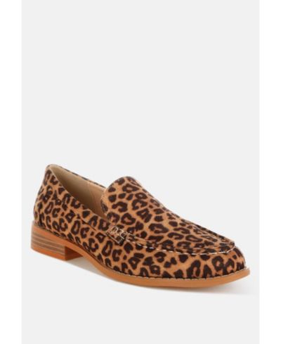 Женские лоферы Rag and Co Cacani Leopard Print Heeled