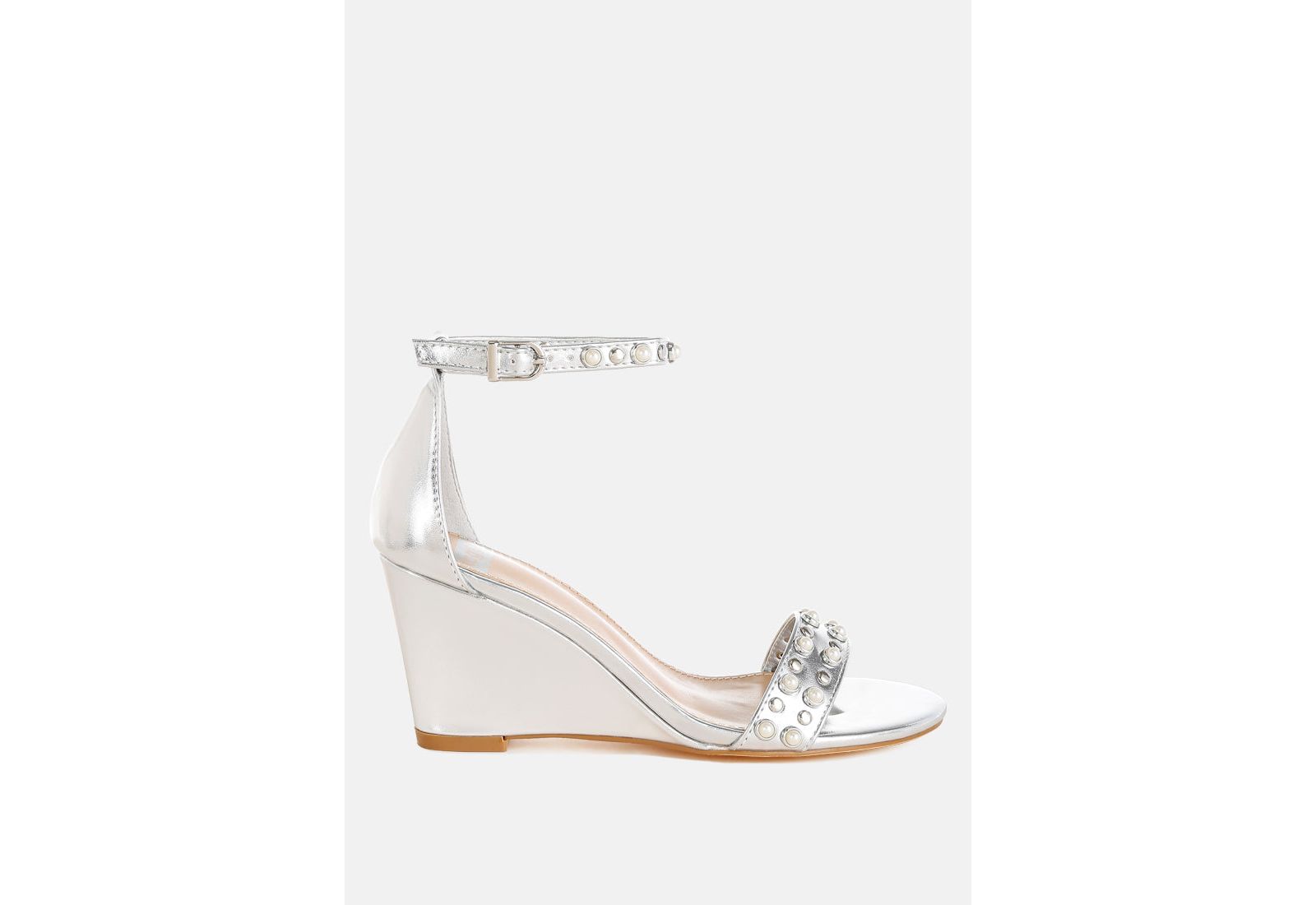 Женские сандалии-мюли Rag and Co Womens Jumera Metallic Pearl Embellished