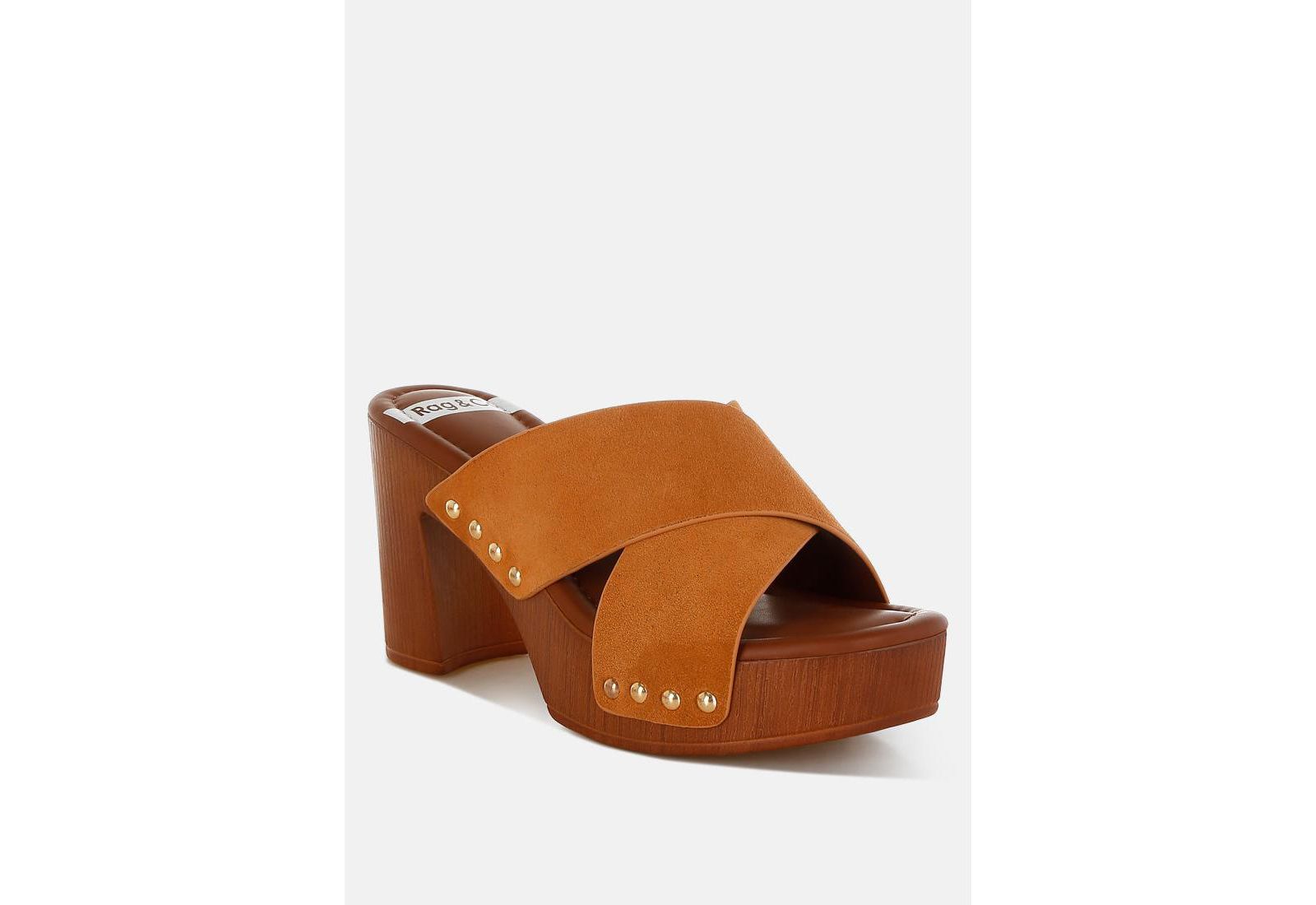Mearsk Genuine Suede Leather Clogs