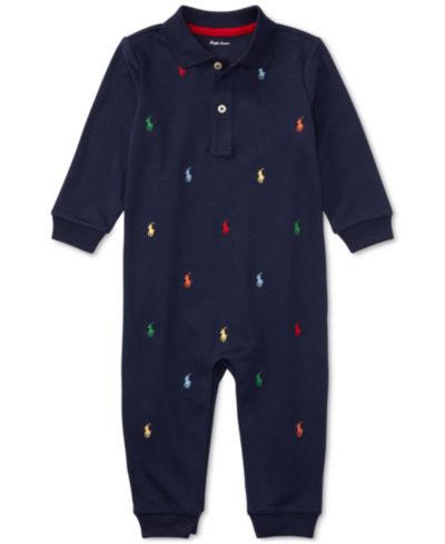 Polo Ralph Lauren Baby Boys Schiffli Cotton Coverall