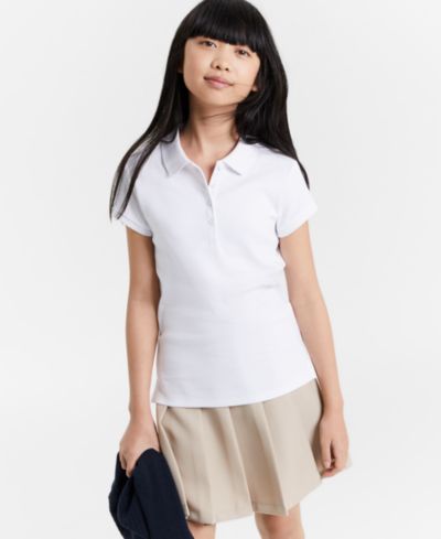 Nautica Big Girls Uniform Short Sleeve Polo Shirt
