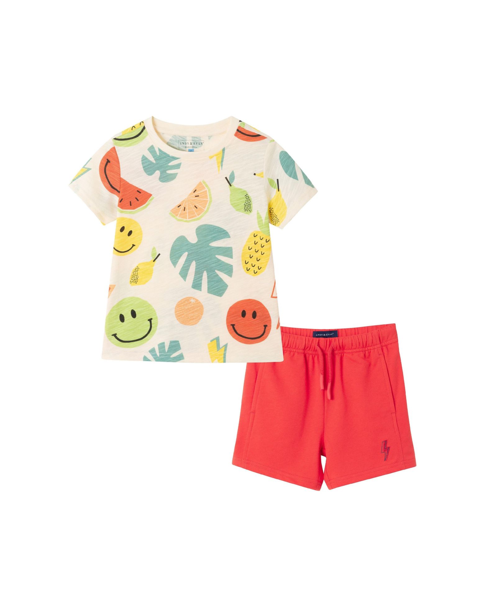 Andy & Evan Big Boys Toddler/Child Short Sleeve Tee & French Terry Short Set