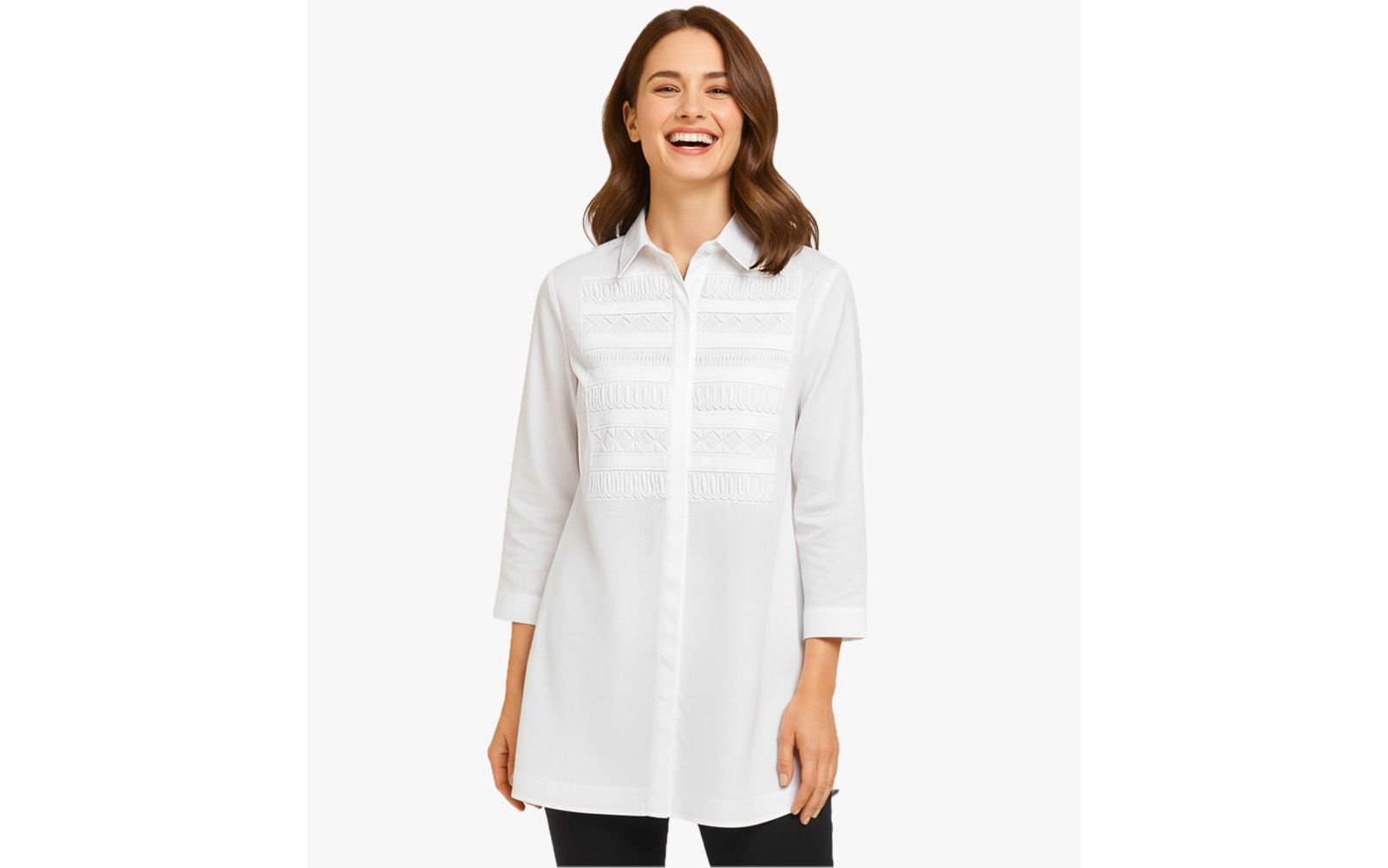 Stella Carakasi Women's Handmade Button-Front Pitch Perfect Tunic