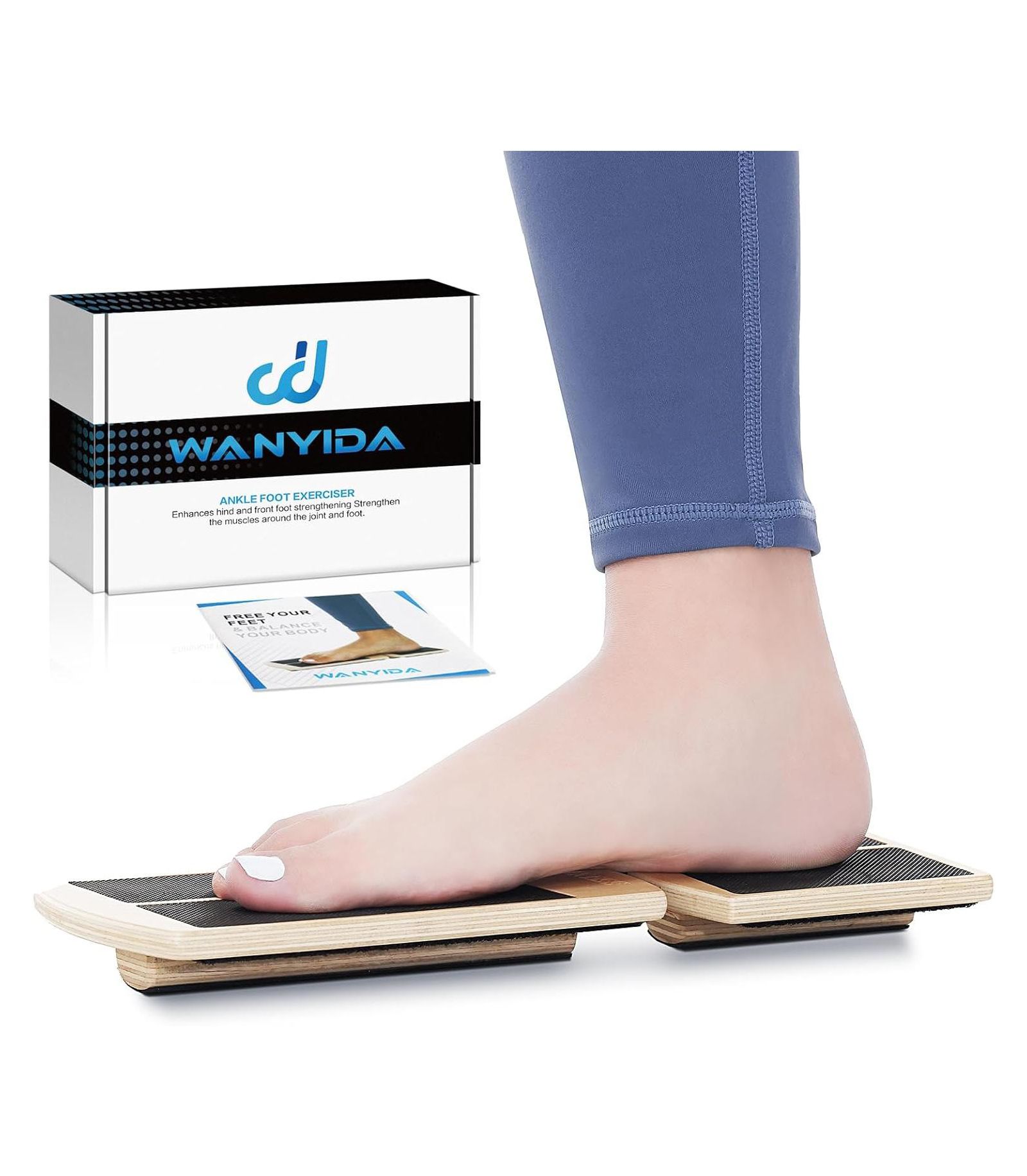 JOROTO Ankle Foot Strengthener Exerciser for Sprained. Single Leg Balance Board, Posture Corrector, Foot Stretcher for Plantar Fasciitis Relief. Patent Pending
