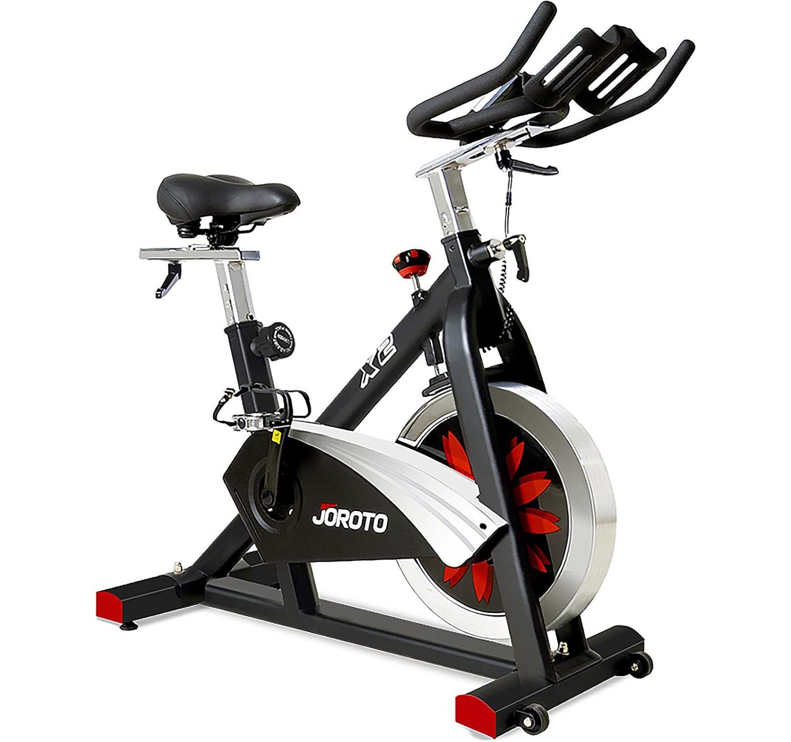 JOROTO X2/X2PRO Bluetooth Exercise Bike with 100 Levels Magnetic Resistance, Adjustable Seat & Handlebar, 12.6" Tablet Holder, 280lbs Weight Capacity – Whisper Quiet, Solid Build for Home Gym