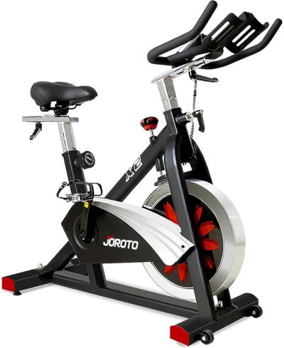 JOROTO X2/X2PRO Bluetooth Exercise Bike with 100 Levels Magnetic Resistance, Adjustable Seat & Handlebar, 12.6" Tablet Holder, 280lbs Weight Capacity – Whisper Quiet, Solid Build for Home Gym