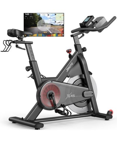 JOROTO X2|X2PRO Exercise Bike, X4S Bluetooth Stationary Indoor Cycling Bike with Readable 100 Levels Magnetic Resistance, Plus 12.6 inch Tablet Bracket Exercise Bikes for Home
