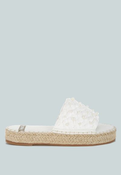 Женские слинг-мюли Rag and Co Yakna Pearl Embellished Woven
