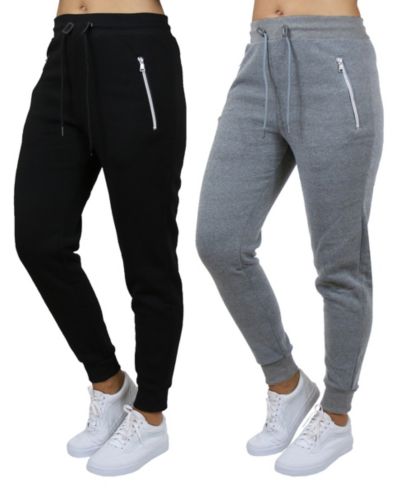 Женские джоггеры Galaxy By Harvic Loose Fit Fleece Lined с молнией на карманах, 2 шт