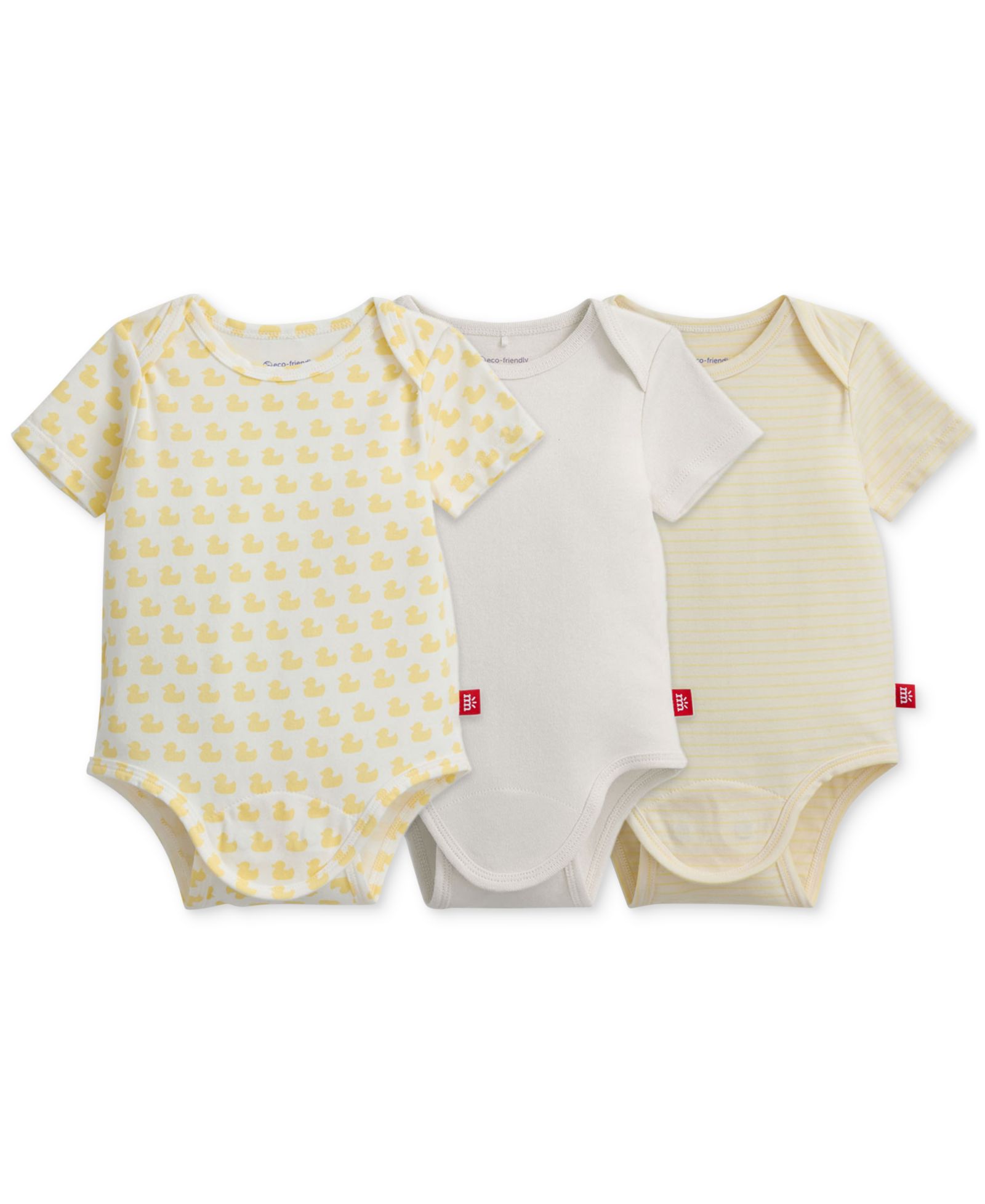 Magnetic Me Baby Cotton Bodysuits, 3 Pack