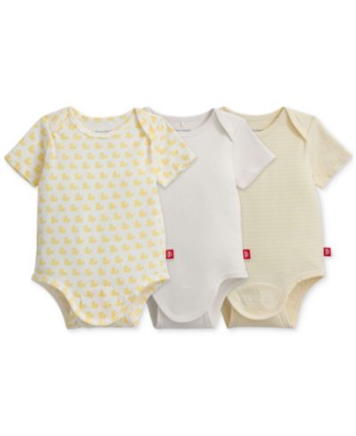 Magnetic Me Baby Cotton Bodysuits, 3 Pack