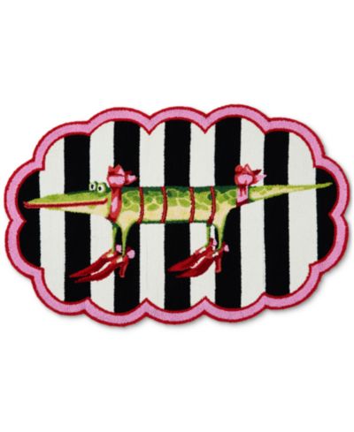 Mackenzie-Childs Patience Brewster Gloria Alligator 4' Scalloped Rug