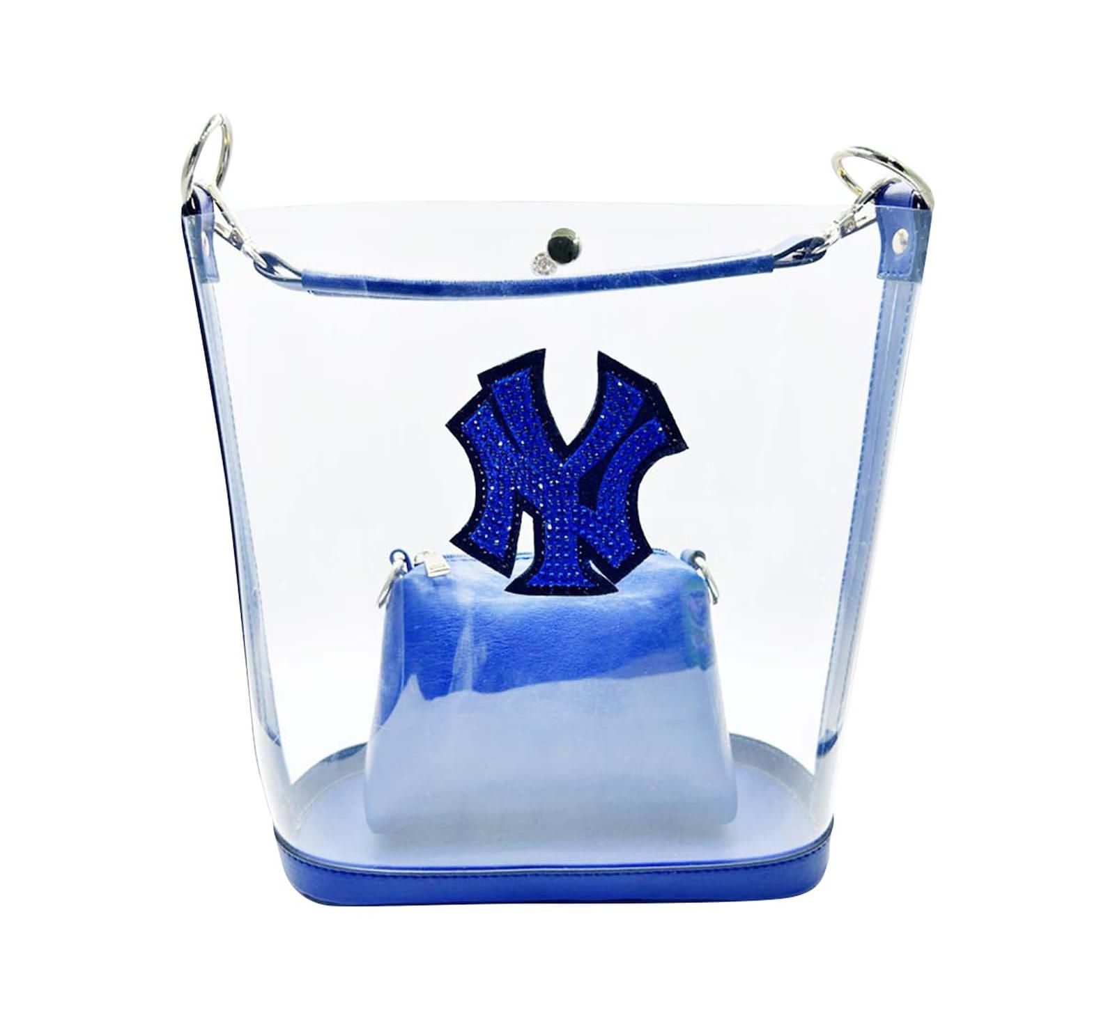 Cuce New York Yankees Rhinestone Clear Purse